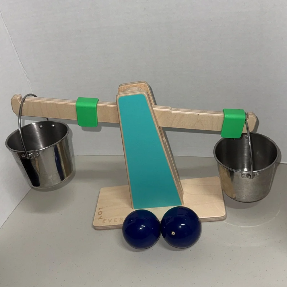 LOVEVERY Opposite Balls & Which Weigh Scale Montessori Learning 2 Toys EUC